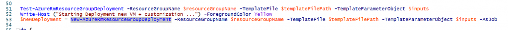 Powershell New-AzureRmResourceGroupDeployment