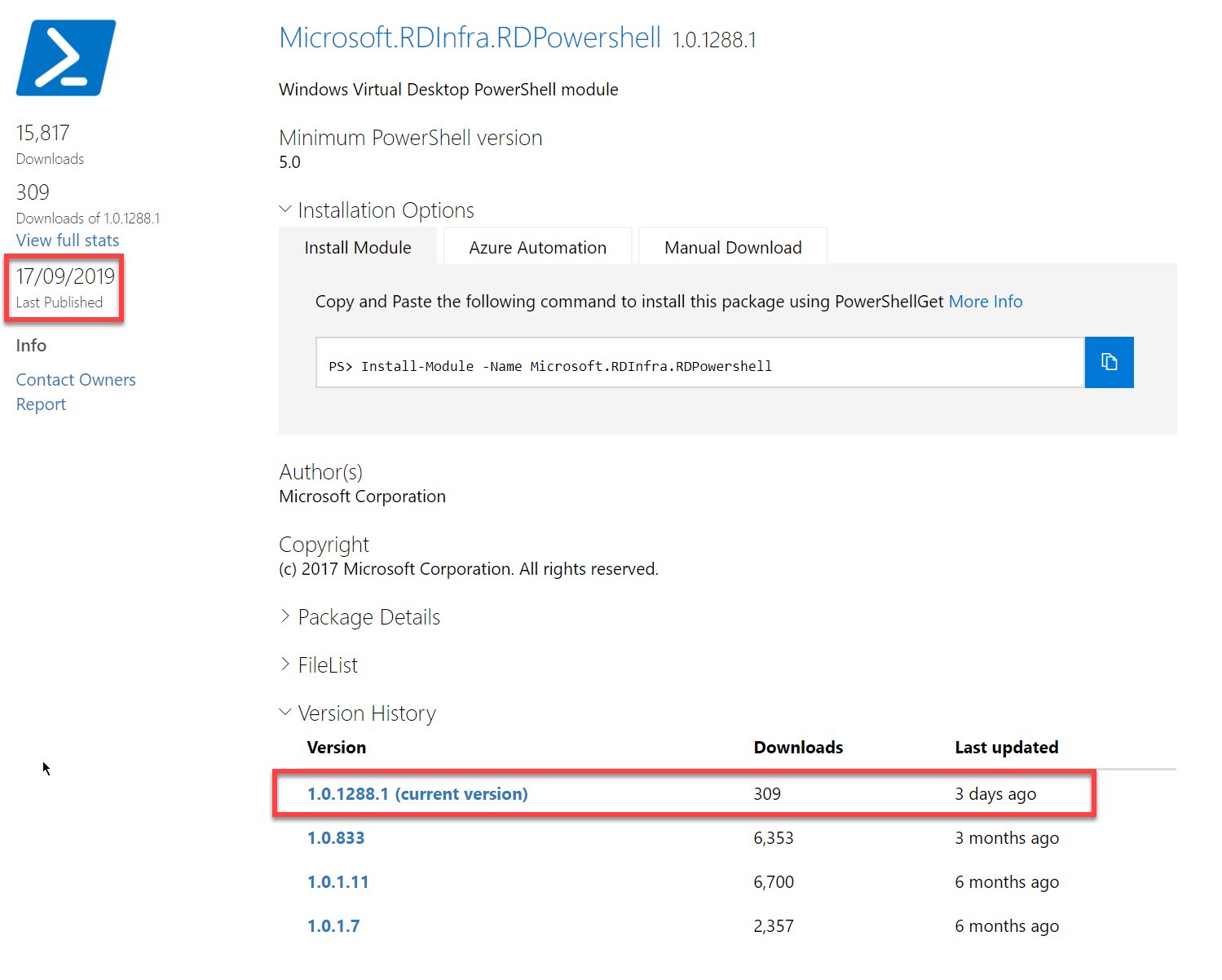 Windows Virtual Desktop Powershell cmdlets updated.